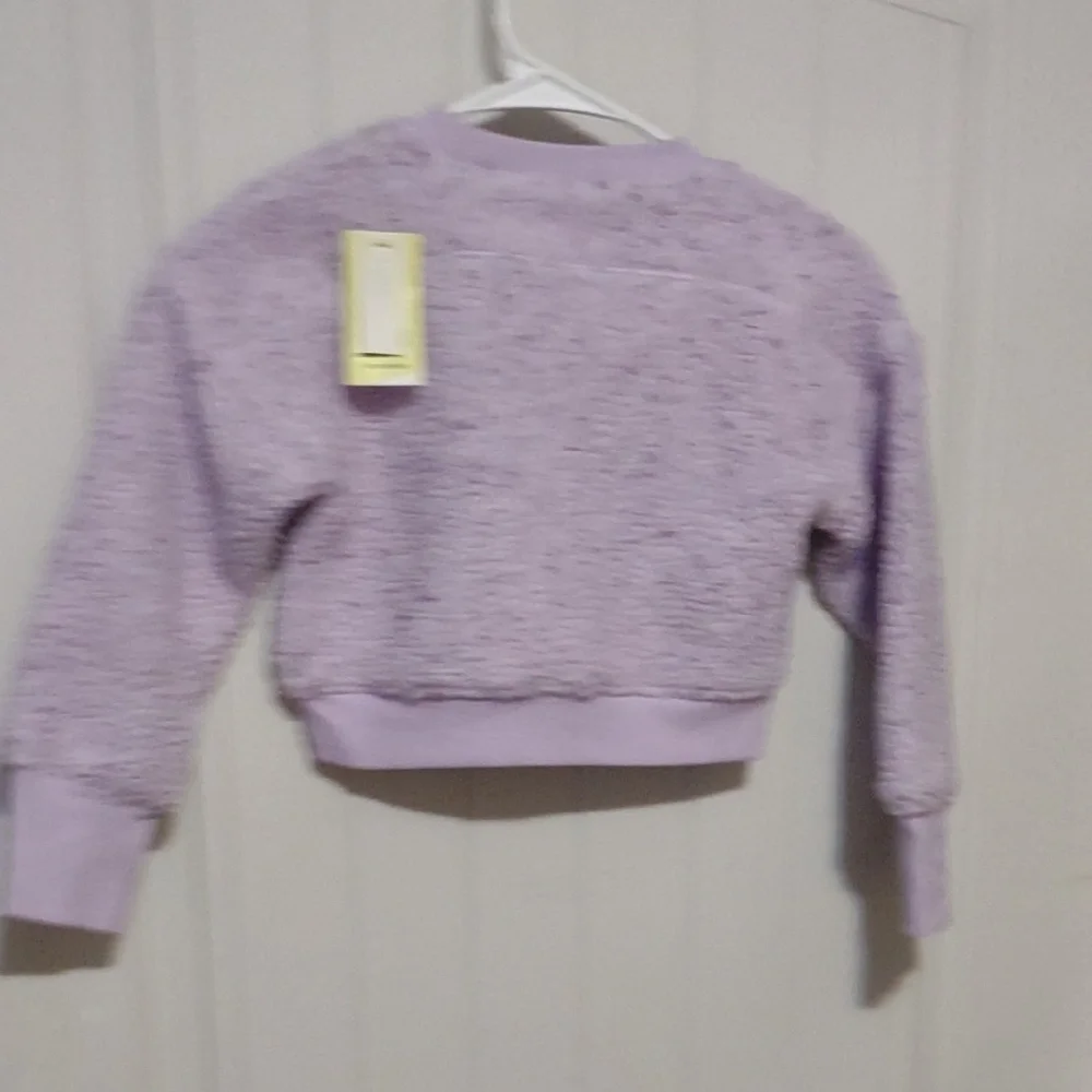 Lavender Fuzzy Cropped Sweater